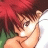 A pixelated anime-style character with red hair and a white shirt appears on the left side of a contact sheet, while the right side displays text reading "Anime IM" above "COM" in a stylized font against a black background.