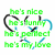 Green text phrases over overlapping black and blue heart outlines on white background, with animation changing visible text across frames.