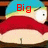 Animated cartoon character with blue hair and red clothing displays text changes across frames.