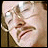 A pixelated of six showing a man with glasses and mustache, each displaying text that forms the phrase 'your mom goes to college'