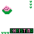 Pixel art watermelon slice icon with green rind and pink flesh, paired with vertical 'Y' stacks and a name banner.
