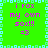 Bright green background with cyan pixelated border, displaying four identical text in pink and purple pixels reading 'i rox my own sox!! =3' arranged in a