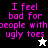 Pixelated text in bright pink reads "I feel bad for people with ugly toes" across four , each featuring a different star-shaped cursor icon