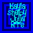 Four identical pixelated blue icons with cyan text reading 'Koula Shafey' and 'F18' inside nested square borders, arranged in a