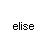 Pixel art icons of three cartoon characters with distinct hairstyles and accessories, displayed alongside the text 'elise' on a white background.