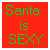 Red background with green text 'Santa is SEXY' where the word 'SEXY' alternates between solid green and white pixelated letters across frames.