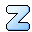 Four pixelated light blue Z-shaped icons with black outlines arranged in a on a gray background, showing animation changes in top-left and bottom-left positions