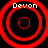 Four red concentric circle patterns on black background with 'Devon' text above each, arranged in a