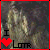 Two side-by-side pixelated images of a character with light brown hair against a dark background, each displaying 'I [heart] LOR' text with color variations.