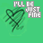 Green background with repeated heart and text elements, featuring subtle animation changes in the 'I' letter of each phrase.