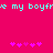 Pixelated cyan text reads 'my boyfr' on bright pink background with two of purple stars below