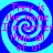 Four identical display a blue and cyan spiral background with pink text reading "Trey is the name I'm better than all of u!"