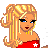 Pixelated cartoon woman with blonde hair and blue eyes in red strapless top with white star, shown in multiple poses including standing, basketball action, and side view.