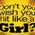 Yellow background with repeated red floral patterns and black text reading "don't you wish you hit like a Girl?Girl?" in a pixelated font.
