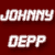 A contact sheet of 12 animated frames showing a red and dark-red background with white text reading "JOHNNY DEPP WILL U MARRY ME" in varying opacity levels across the frames.