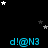 Black background with scattered white and gray stars; repeated cyan text 'd!@N3' in three , each containing four instances of the text