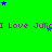 Green background with repeated pink text "I Love Julia" and scattered blue stars, some fading to light green.