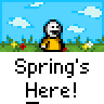 Animated pixel art contact sheet showing a stick figure character in various poses with
