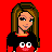 Pixel art buddy icon split into two sections: left side shows a cartoon woman with brown hair and black top, right side displays 'Visit DollzGirl.com' text on pink background.
