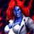 A pixelated buddy icon featuring a blue-skinned character with red hair and white clothing on the left, next to green text reading "Original Icons .com" on a dark background.