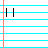 A 5x5 contact sheet of animated frames showing a text-based animation on lined paper background with cyan lines and red vertical dividers, displaying sequential changes in the phrase "I love you" and related fragments.