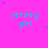 A static image with a bright pink background featuring repeated cyan text "jersey girl" and scattered purple stars.