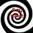 Four identical black-and-white spiral patterns arranged in a , each containing red text reading "Poy How!" at the center