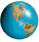 Twelve pixelated globe views arranged in a , each showing different continents against blue oceans with white highlights