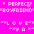 A static pixel art image with a bright pink background displaying repeated white text phrases and symbols in a -like arrangement