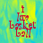 Red text 'I love basketball' on a blue-green gradient background with pixelated edges.