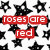 Black star pattern background with colored text blocks in red, blue, pink, yellow, and black; gray rectangle on right edge.