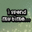 Pixelated text on a green background with black outlines, arranged in six segments across two