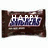 Three identical chocolate bar-shaped icons with white text reading HAPPY, PEANUTS, and SOAP over a blue textured background on a brown wrapper.