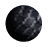 Five of five dark marbled spheres with shifting light patterns on a gray background