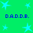 Green background with blue star shapes and repeated blue text 'D.A.D.D.E.' in two