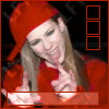 Animated sequence of a person in red clothing and cap with text overlays, showing motion blur effects across frames.