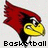 Pixelated red bird head with yellow beak and black eye, displayed in four labeled sections with text beneath each section.