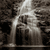 Animated waterfall scene with flowing water and text overlay reading 'waterfalls<3' in pixelated font.