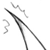 Static grayscale icon of a stylized pencil with motion lines on white background.