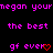 Pixelated text in bright pink on black background with red heart symbols and a gray rectangle overlay.