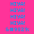 Pixelated text and symbols on a split background of pink, orange, yellow, and blue with no visible animation changes.