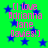 Green background with blue stars and pink text reading "[I love Adrianna Jane Davies!]" in four identical sections.