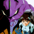 A 48x48 pixel buddy icon featuring a character from Neon Genesis Evangelion with purple hair and blue clothing, alongside text reading "Anime IM" and "cOm" on a black background.