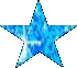 Three blue star icons with pixelated textures and white highlights on a gray background, arranged in two