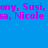 Blue background with repeating pink text 'ony, Susi, sa, Nicole' and green rectangular blocks in a pattern