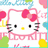 Pixelated static image of a white cat with pink bow, black eyes, yellow nose, and pink whiskers, surrounded by colorful pixelated shapes.