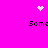 Pixelated icon with bright pink background showing four white pixel clusters and partial text reading 'Some' in black.