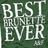 A four-quadrant displays text and solid colors: top-left green with white 'BEST BRUNETTE EVER' text, top-right green with white 'um....', bottom-left green with white 'Duh', bottom-right gray