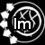 Black-and-white animated icon with circular border and star-like shapes, displaying sequential text "Im", "Feeling", and "This" over a globe symbol.