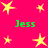 A static image with a bright pink background featuring multiple yellow stars and four instances of the text "Jess" in green.